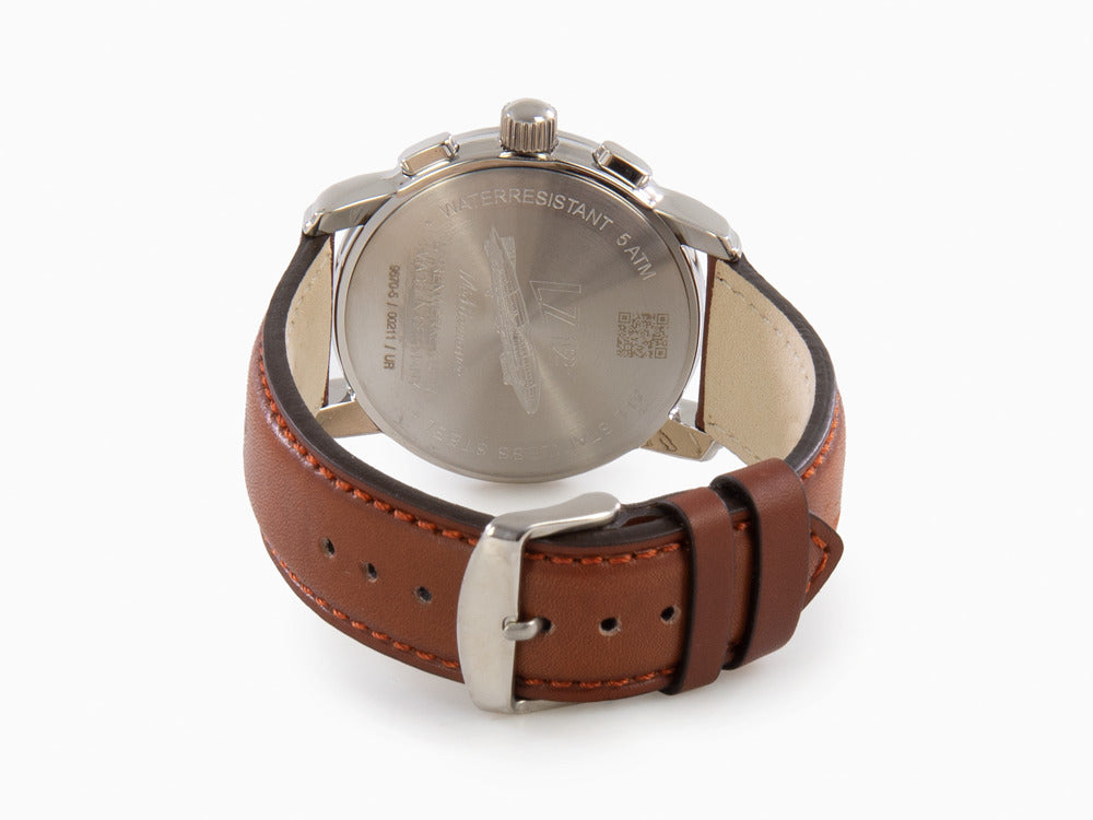 Zeppelin Méditerranée Chrono Quartz Uhr, Beige, 40 mm, Tag, 9670-5