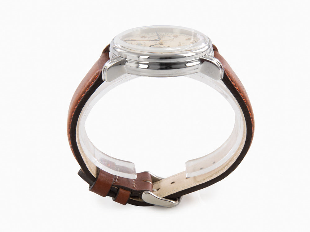 Zeppelin Méditerranée Chrono Quartz Uhr, Beige, 42 mm, Tag, 9670-5