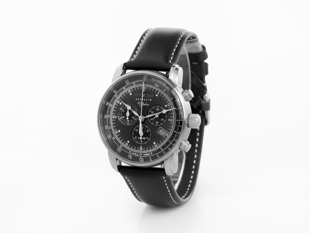 Zeppelin 100 Years Zeppelin Ed. 1 Quartz Uhr, Schwarz, 42 mm, Tag, 7680-2