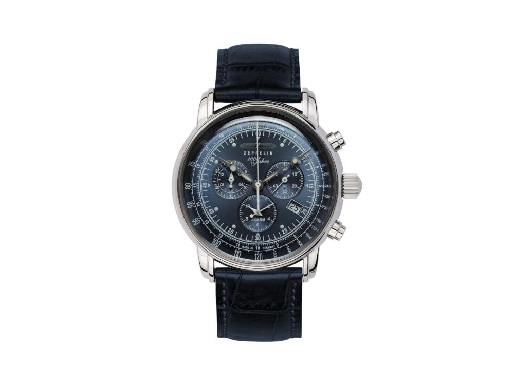 Zeppelin 100 Years Zeppelin Ed. 1 Quartz Uhr, Blau, 42 mm, Tag, 7680-3