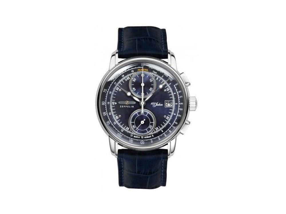 Zeppelin 100 Years Zeppelin Ed. 1 Quartz Uhr, Blau, 42 mm, Tag, 8670-3