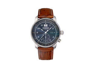 Zeppelin LZ126 Los Angeles Quartz Uhr, Blau, 42 mm, GMT, 8644-3