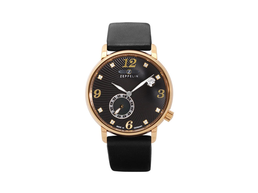Zeppelin Zeppelin Luna Quartz Uhr, Schwarz, 35 mm, Tag, 7633-2 