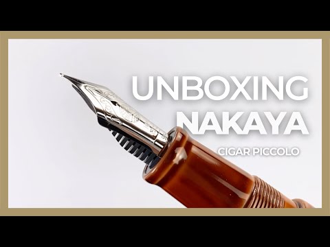 Nakaya Cigar Füllfederhalter Piccolo, Toki-Tamenuri, Ebonite, Rhodium