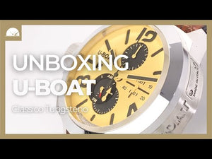 U-Boat Classico Tungsteno Chronograph Automatik Uhr, Beige, 45 mm, 9568