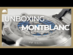 Montblanc 1858 GMT Automatik Date Uhr, Schwarz, 42 mm, 129766