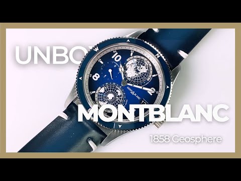Montblanc 1858 Geosphere Automatik Uhr, Titan, Keramisch, Blau, 42 mm, 125565