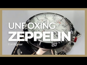 Zeppelin Eurofighter Automatik Uhr, PVD, Weiss, 43 mm, Lederband, 7218-5