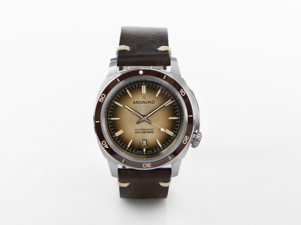 Anonimo Nautilo Vintage Automatik Uhr, Braun, 42 mm, 20 atm, AM-5019.17.105.I02