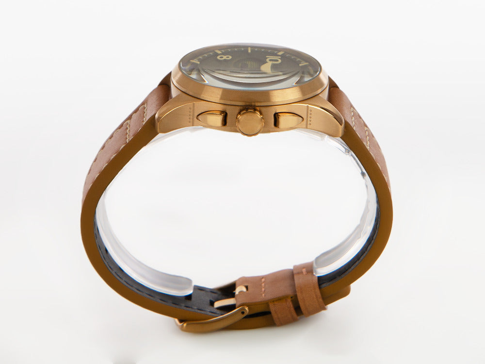 AVI-8 Spitfire Lock Chronograph Bronze Green Quartz Uhr, 42 mm, AV-4089-02
