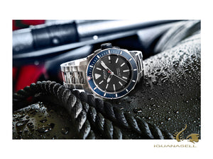 Alpina Seastrong Diver 300 Automatik Uhr, Schwarz, 44mm, 30 atm, Stahlband