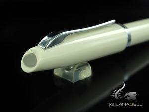 Aurora Style Kugelschreiber - Weißes Edelharz & Verchromungen -  E32CW
