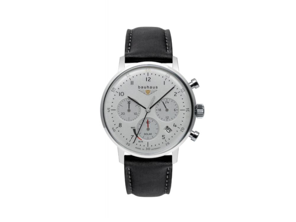 Bauhaus Solar Chronograph Quartz Uhr, Weiss, 41 mm, Tag, 2086-1