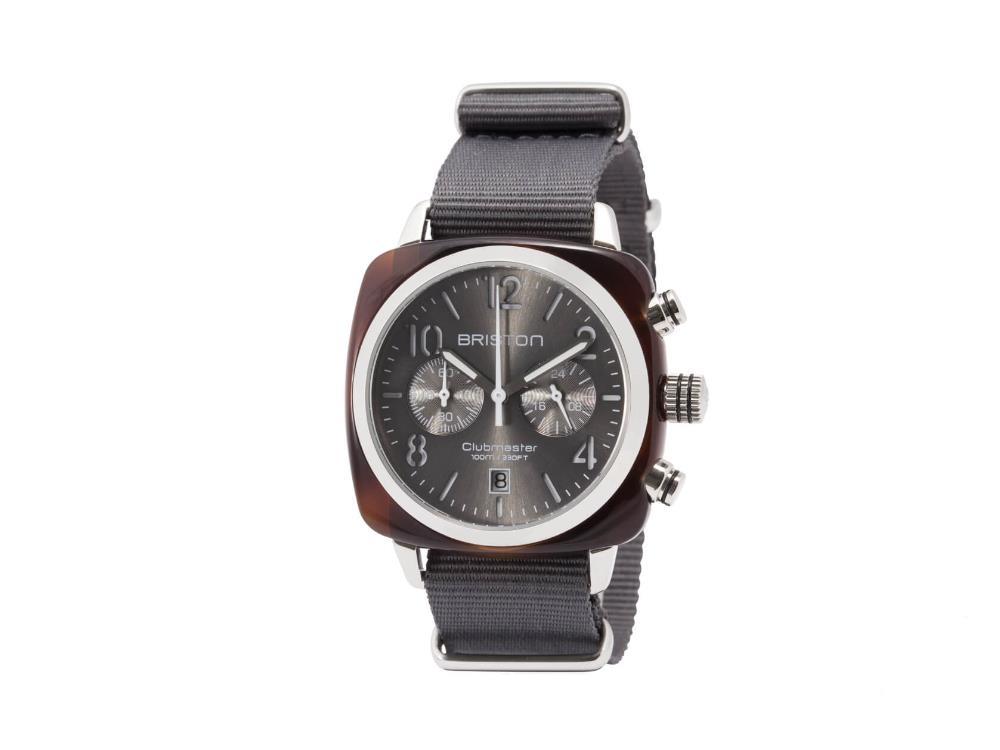 Briston Clubmaster Classic Quartz Uhr, Grau, 40 mm, 15140.SA.T.11.NG