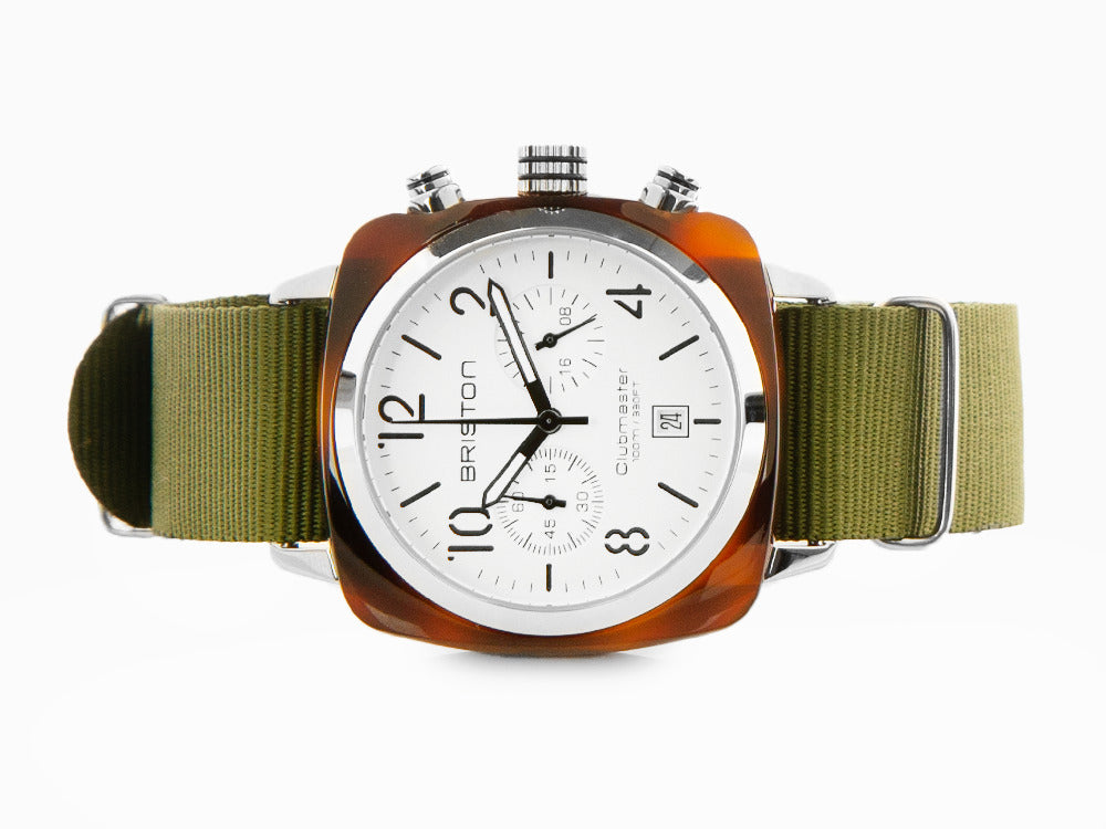 Briston Clubmaster Classic Uhr, Zellulose-Acetat, Weiss, 40 mm, 16140.SA.T.2.NGA