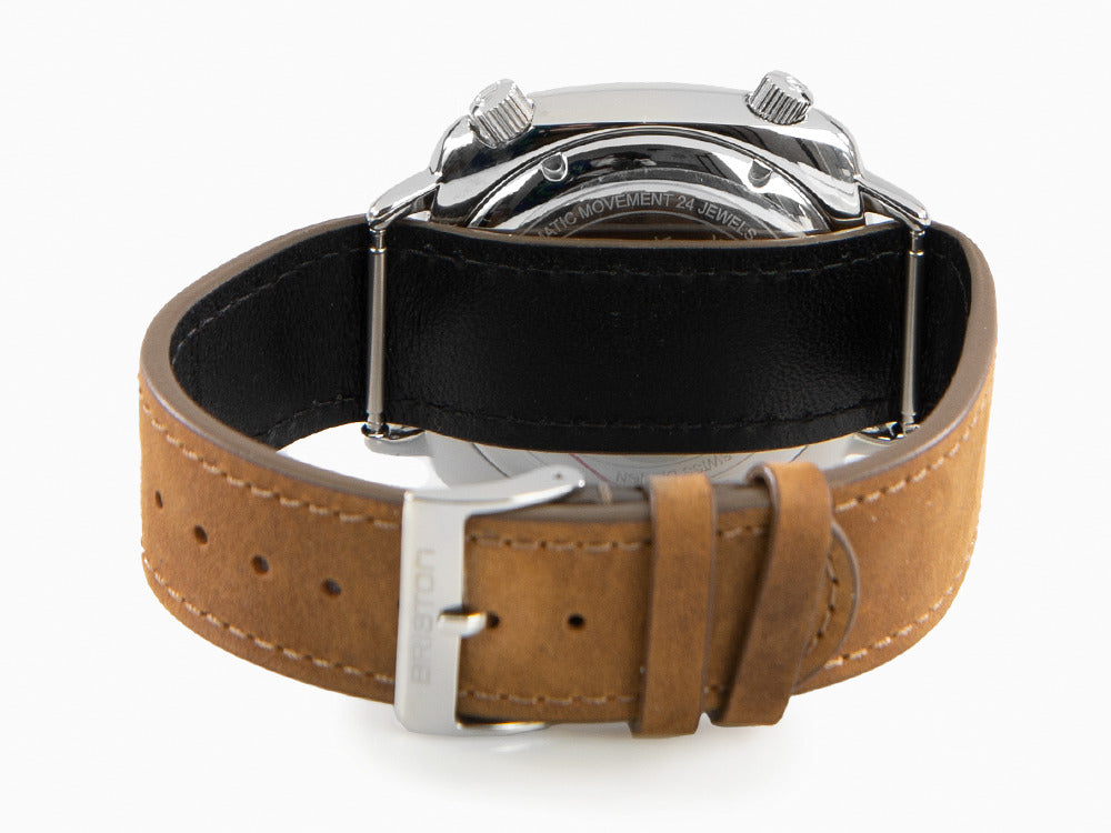 Briston Clubmaster Diver Automatik Uhr, Schwarz, 42 mm, 17642.PS.D.1.LVBR