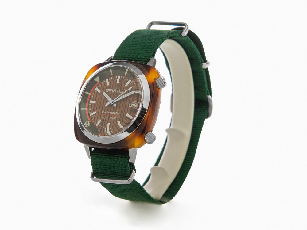 Briston Clubmaster Diver Automatik Uhr, Braun, 42 mm, 18642.SA.TD.10W.NBG