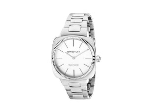 Briston Clubmaster Elegant Quartz Uhr, Weiss, 37 mm, 22937.S.E.2.SB