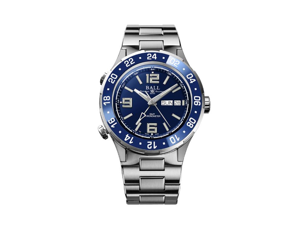 Ball Roadmaster Marine GMT Automatik Uhr, Blau, 40 mm, L.E., DG3030B-S6CJ-BE