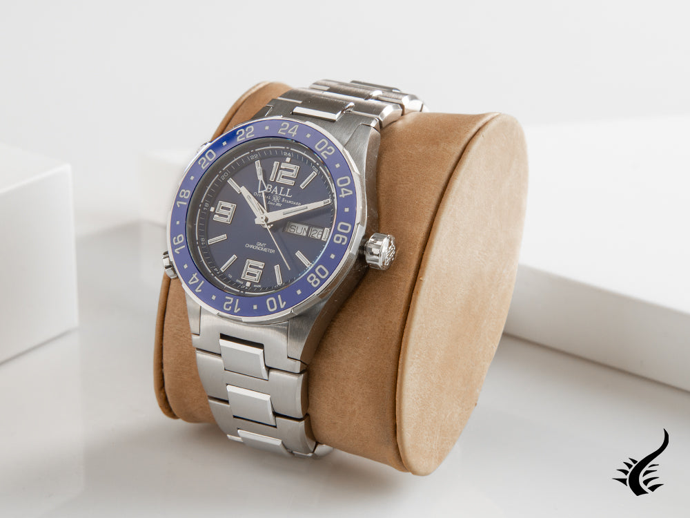 Ball Roadmaster Marine GMT Automatik Uhr, Blau, 40 mm, L.E., DG3030B-S6CJ-BE