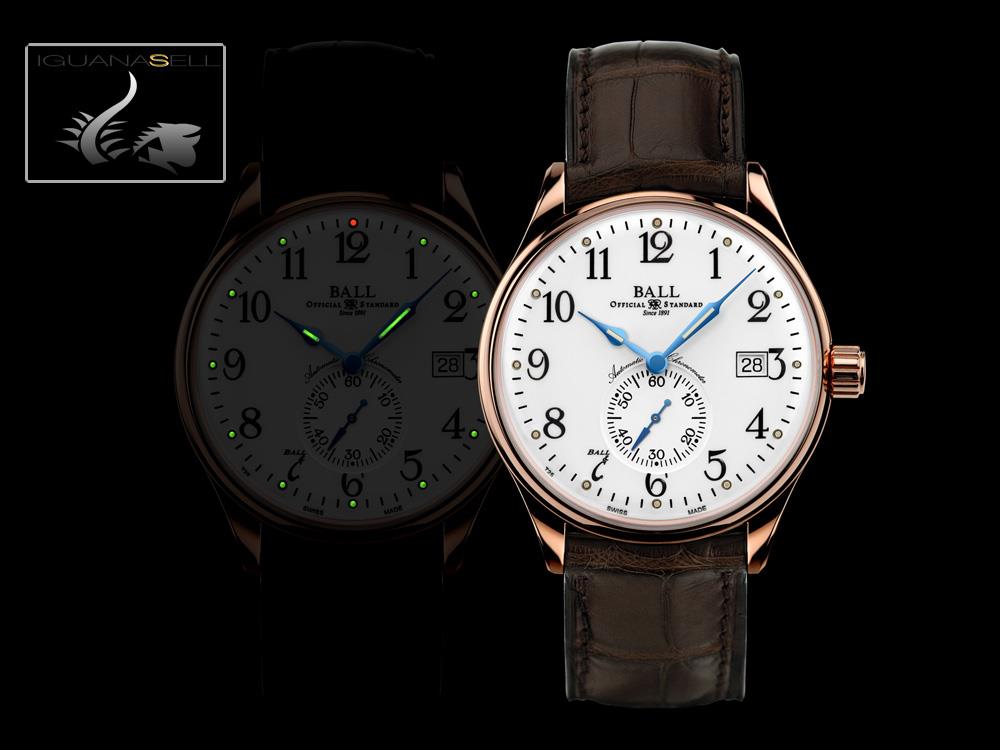 Ball Trainmaster Standard Time Uhr, Ball RR1105, Weiss, COSC