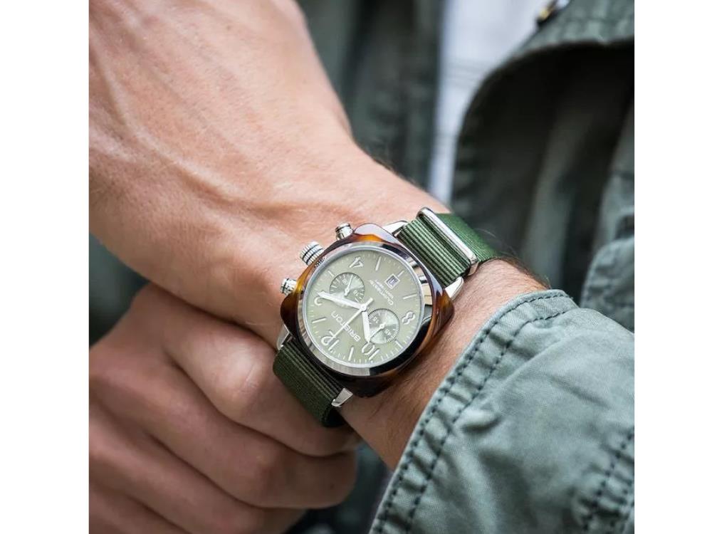 Briston Clubmaster Classic Quartz Uhr, Grün, 40 mm, 19140.SA.T.26.NOL