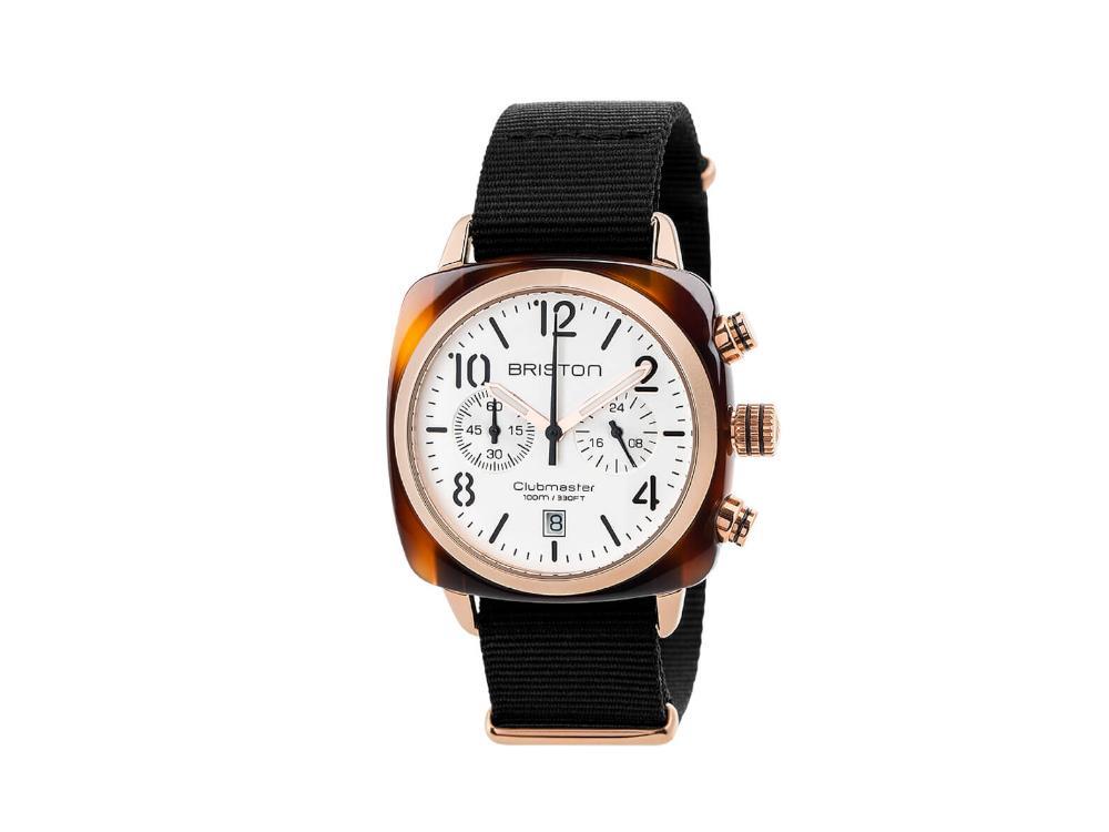 Briston Clubmaster Classic Quartz Uhr, Weiss, 40 mm, 17140.PRA.T.2.NB