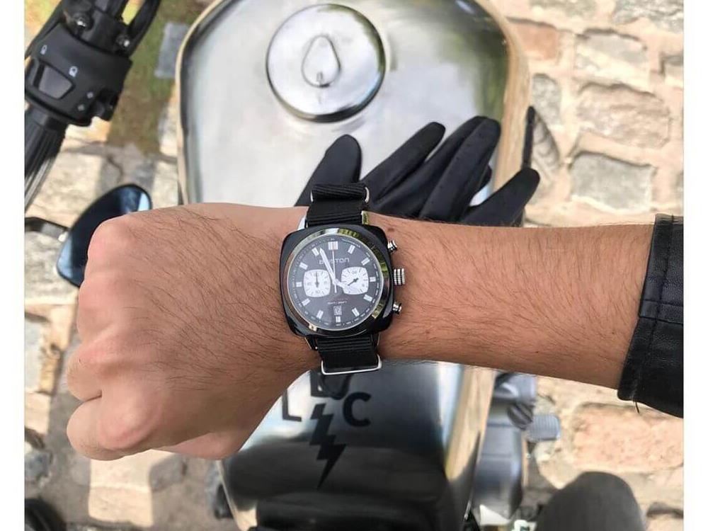 Briston Clubmaster Sport Quartz Uhr, Schwarz, 42 mm, 17142.SA.BS.1.NB