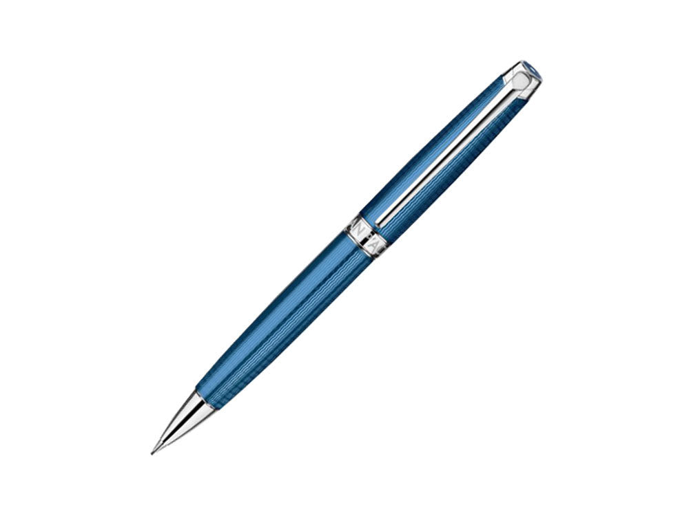 Caran d´Ache Léman Grand Bleu Minenbleistift, Lack, Blau, Rhodium, 4769.168