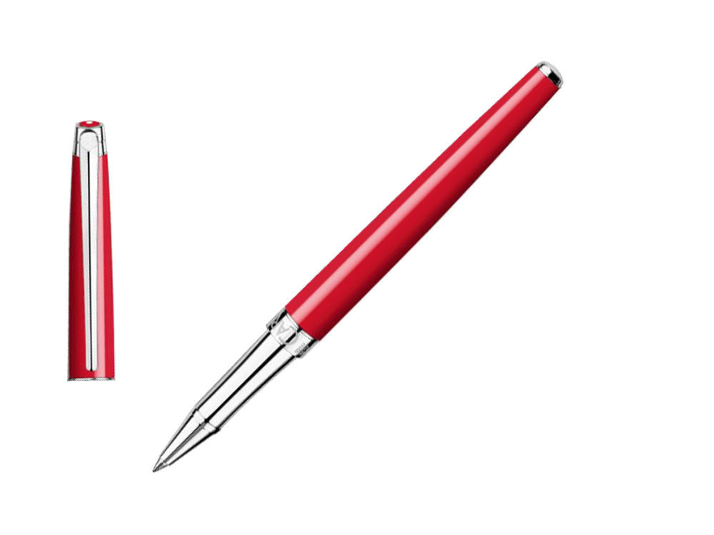 Caran d´Ache Léman Slim Scarlet Red Roller, Lack, Rhodium, Rot, 4771.770