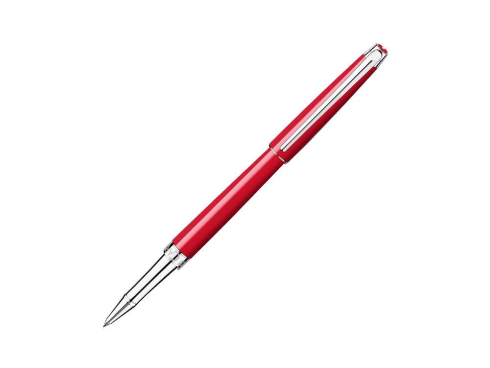 Caran d´Ache Léman Slim Scarlet Red Roller, Lack, Rhodium, Rot, 4771.770