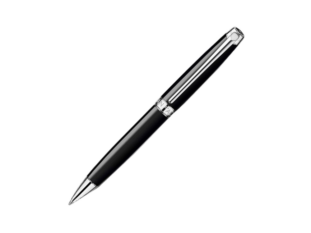 Caran d´Ache Léman Ebony Black Kugelschreiber, Lack, Rhodium, Schwarz, 4789.782