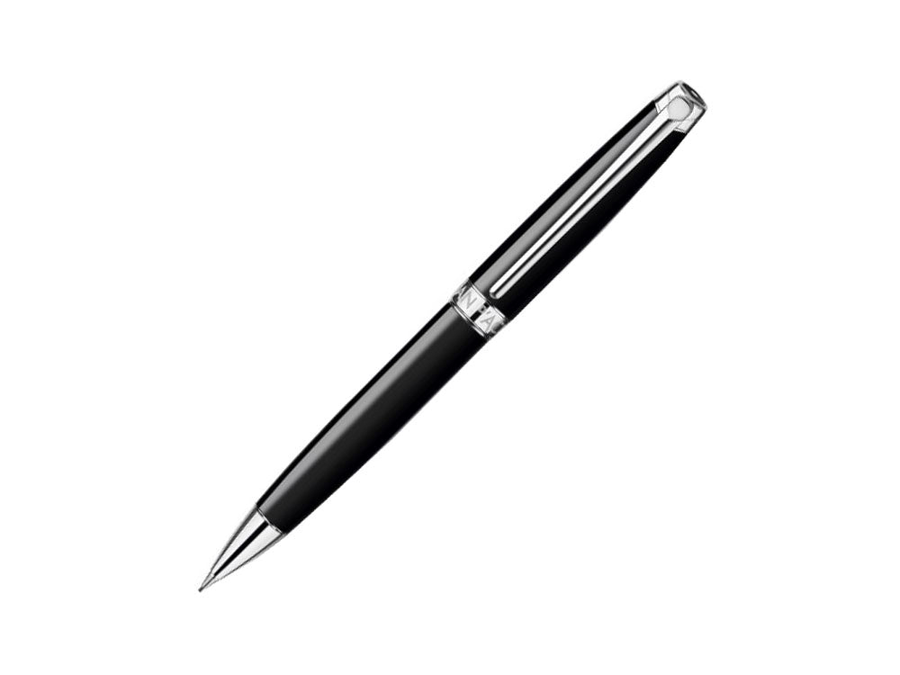 Caran d´Ache Léman Ebony Black Minenbleistift, Lack, Schwarz, Rhodium, 4769.782