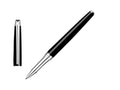 Caran d´Ache Léman Slim Black EbonyRoller, Lack, Rhodium, Schwarz, 4771.782