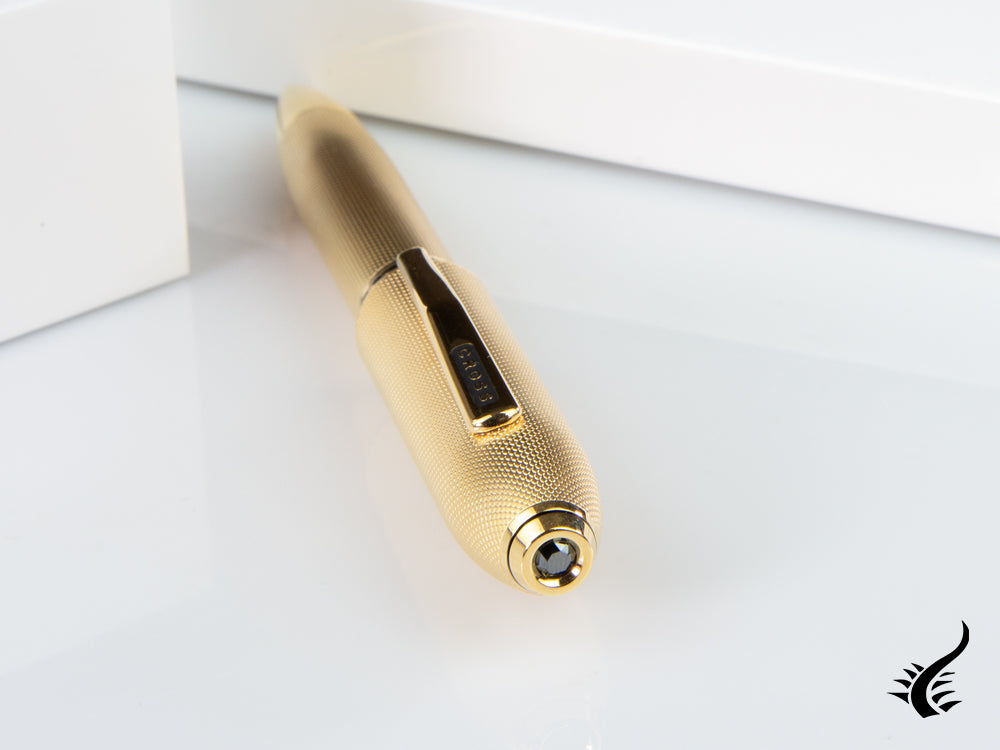 Cross Peerless 125 Kugelschreiber, 23K Vergoldung, Guilloche, AT0702-4