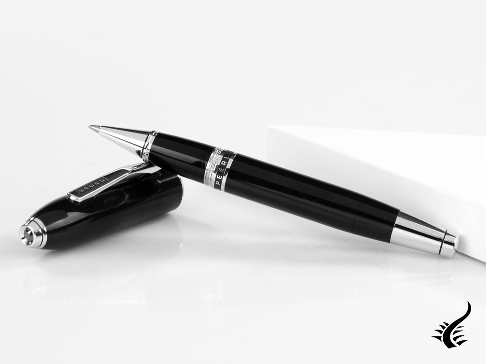 Cross Peerless 125 Roller, Lack, Schwarz, Platinierte Beschläge, AT0705-1