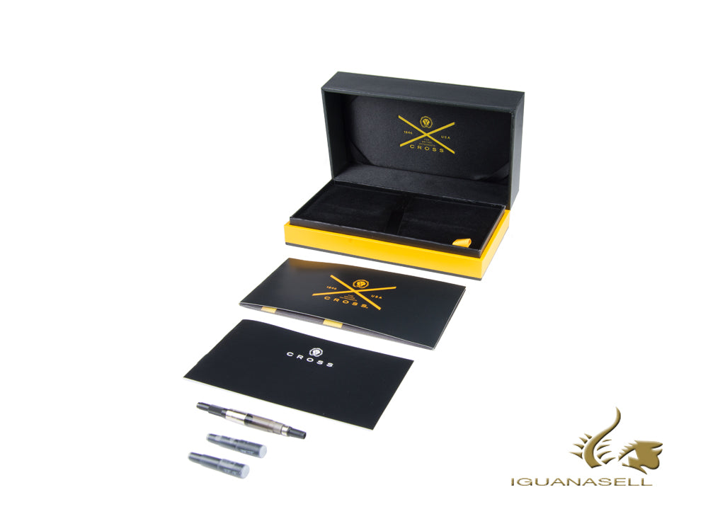 Cross Peerless 125 Roller, Lack, Blau, Platinierte Beschläge, AT0705-14