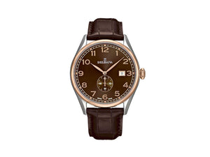 Delbana Classic Fiorentino Quartz Uhr, Braun, 42 mm, Lederband, 53601.682.6.102
