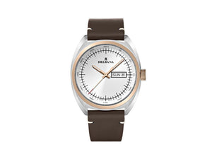 Delbana Classic Locarno Quartz Uhr, PVD, Weiss, 41.5 mm, 53601.714.6.012