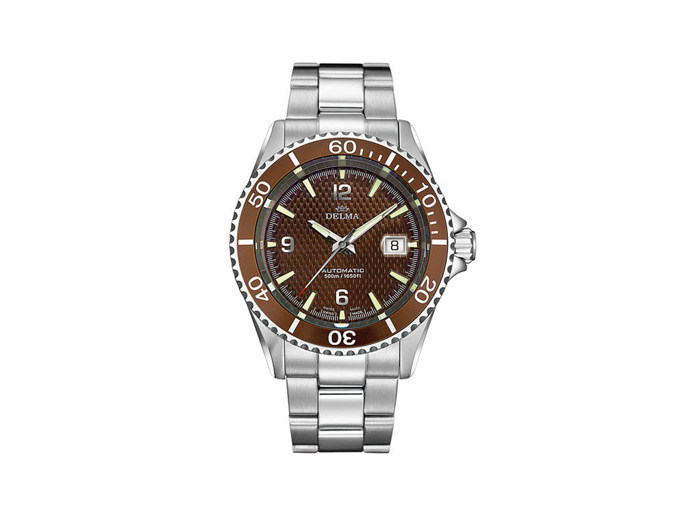 Delma Diver Santiago Automatik Uhr, Braun, 43 mm, 41701.560.6.104