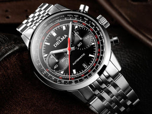 Delma Racing Continental Pulsometer Automatik Uhr, Schwarz, 41701.702.6.038