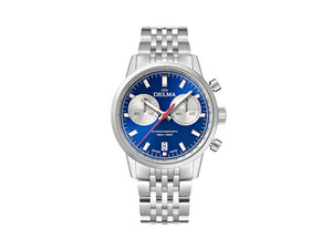 Delma Racing Continental Quartz Uhr, Ronda Z50, Blau, 42 mm, 41701.704.6.041