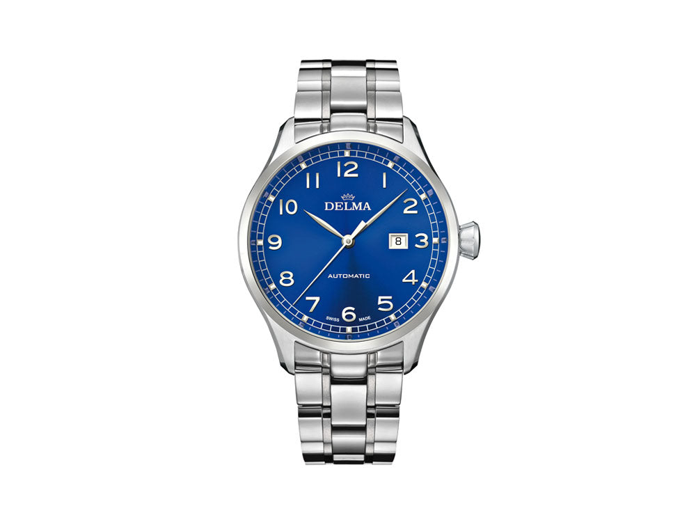 Delma Aero Pioneer Automatik Uhr, Blau, 45 mm, 41701.570.6.042
