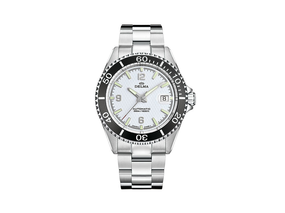 Delma Diver Santiago Automatik Uhr, Weiss, 43 mm, 41701.560.6.014