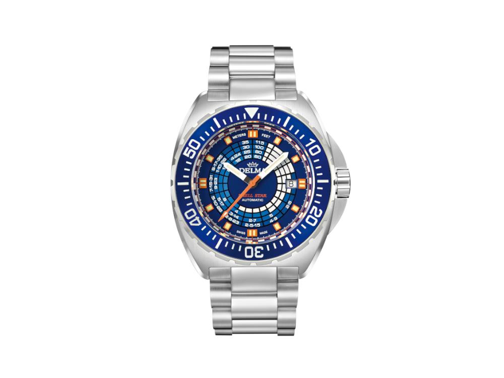 Delma Diver Shell Star Decompression Timer Automatik Uhr, 44 mm, 41701.670.6.044