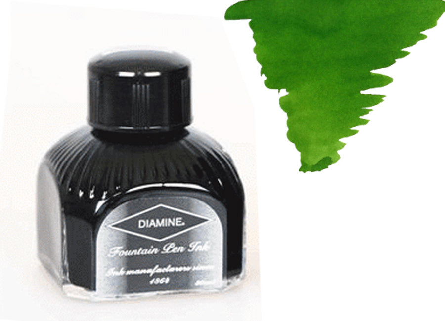 Diamine Tintenfass, 80ml., Meadow, Italianische Glass Flasche