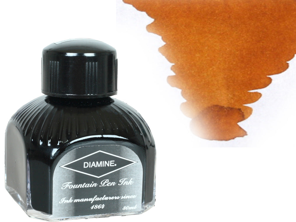 Diamine Tintenfass, 80ml., Sepia, Italianische Glass