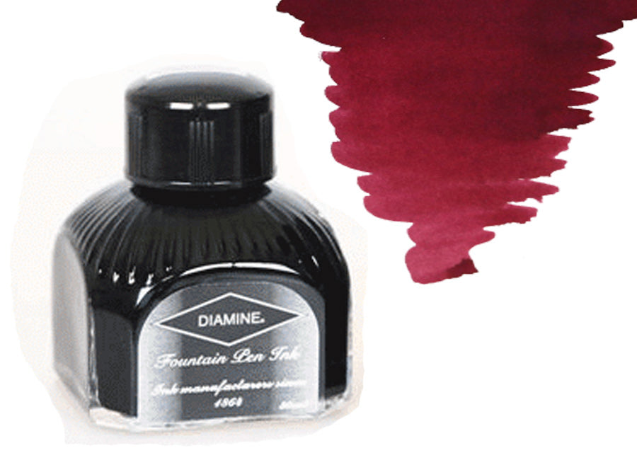 Diamine Tintenfass, 80ml., Syrah, Italianische Glass Flasche