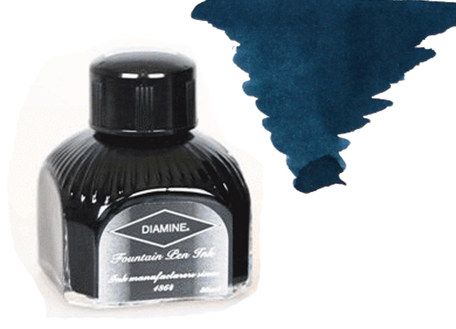 Diamine Tintenfass, 80ml., Twilight, Italianische Glass Flasche