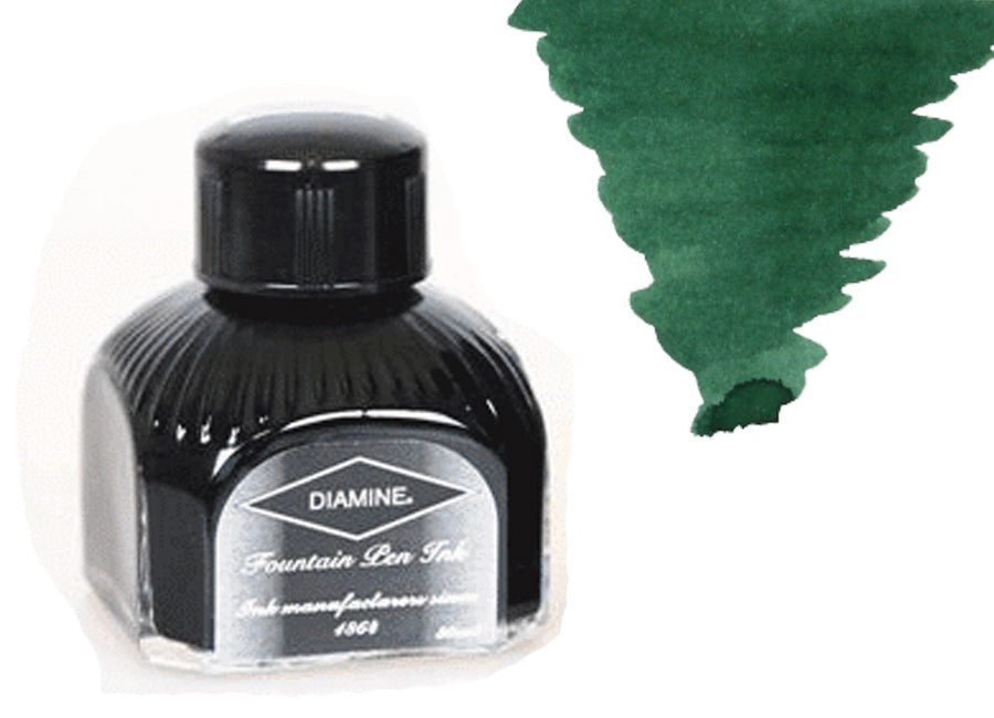 Diamine Tintenfass, 80ml., Umber, Italianische Glass Flasche